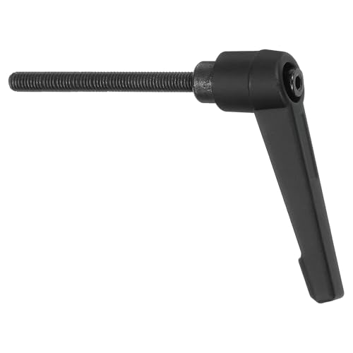 uxcell 1Pcs M5 x 50mm Adjustable Knobs Handle Male Thread Push Button Ratchet Quick Release Locking Rotating Bolt for Lathe Machinery, Black - size: M5 x 50mm