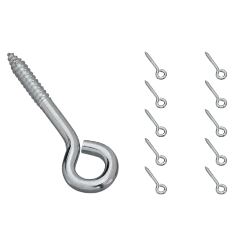 National Hardware Lag Screw Eyes, 5/16" x 4", Steel, 10-Pack, Zinc Plated - size: 5/16" x 4"