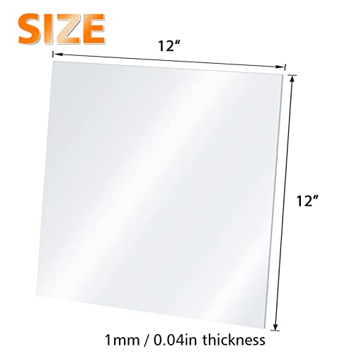 Egofine Plexiglass Sheets Acrylic Sheets 6 Pack of 12x12’’ 0.04 Thick Clear Plastic Cast Transparent Plexi Glass for Crafting Projects, Replacement Picture Frame Glass, DIY Display, Easy to Cut - color: Clear, size: 12x12"