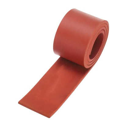 MECCANIXITY Solid Rubber Sheet 3/16" Thick x 2" Wide x 30" Long, Anti-Slip Neoprene Rubber Roofing Material for Gaskets DIY Material, Pads, Seal, Bumpers Red - size: 3/16" x 2" x 30"