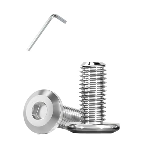 Metuja 1/4-20x5/8 Flat Head Hex Socket Cap Screws Bolts,304 Stainless Steel Fully Threaded Machine Screws with Hex Key (50PCS) Corrosion-Resistant for Furniture/Machinery - size: 1/4-20 x 5/8"