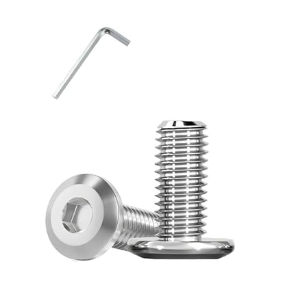 Metuja 1/4-20x5/8 Flat Head Hex Socket Cap Screws Bolts,304 Stainless Steel Fully Threaded Machine Screws with Hex Key (50PCS) Corrosion-Resistant for Furniture/Machinery - size: 1/4-20 x 5/8"