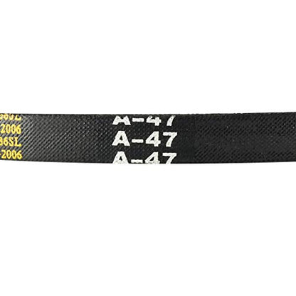 uxcell A47 Drive V-Belts 47" Inner Length 13mm Width 8mm Thick JIS Standard A-Section Rubber Drive Transmission Belt - size: 47"