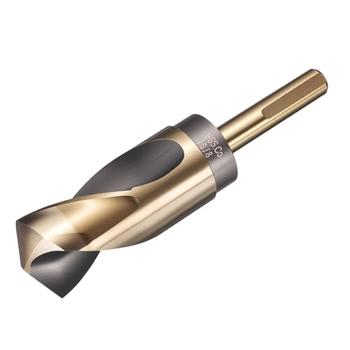 uxcell 1-3/8" Drill Bit 1/2" Reduced Shank 3-Flat M35 5% Cobalt HSS - size: 1-3/8" with 1/2" Shank
