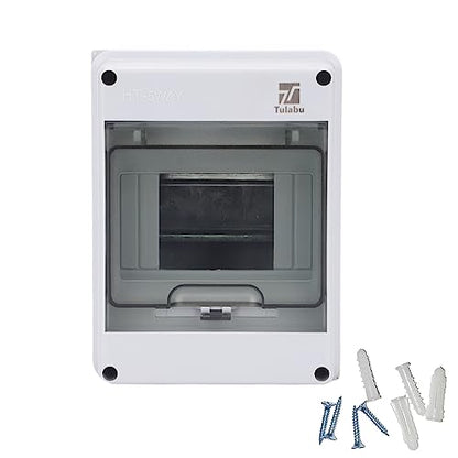 5 Way Circuit Breaker Box, IP65 Waterproof, for Indoor and Outdoor - style: 5 WAY-4.7*6.3*3.7Inch
