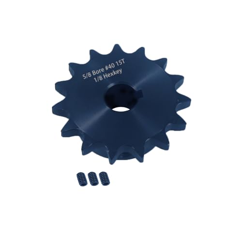 #40 Sprocket 15T 5/8" Bore Hardened Black Oxide - size: 15 teeth, style: 5/8" in bore