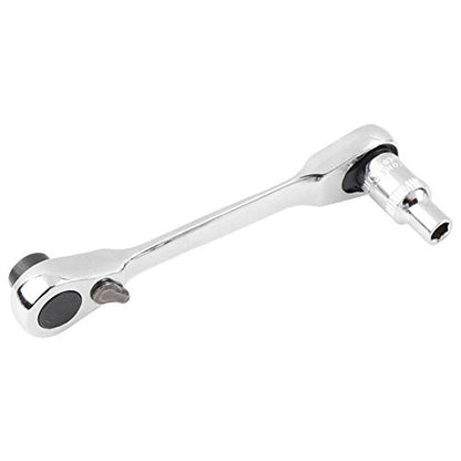 1/4 Inch Mini Double Headed Ratchet Wrench 72 Tooth Drive Socket and Screwdriver Bit Ratchet Set Rotator 5 Degrees Quick Install Release Ratchet Accessories Tool Silver