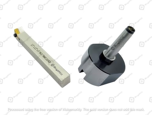 Buyohlic 3" Fly Cutter for Milling & Lathe Machine (MT2-Drawbar (M10x1.5) with Indexable Tool Bit) - size: MT2-Drawbar (M10x1.5)With Indexable Tool Bit