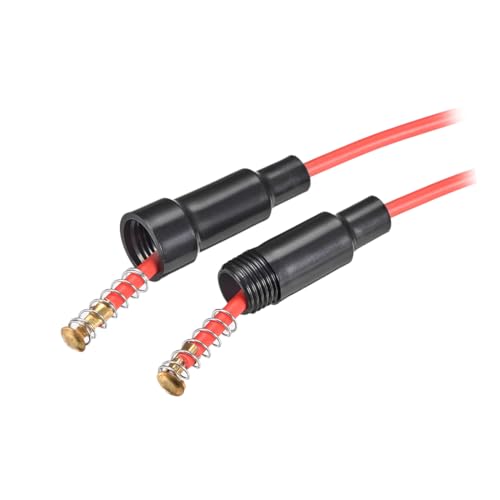 uxcell 5 Pcs 6x30mm Inline Screw Type Fuse Holder 22 Gauge AWG Red Wire with 10 Pcs 0.5A Fast Blow Glass Fuses - size: 22awg,6x30mm, style: 0.5A