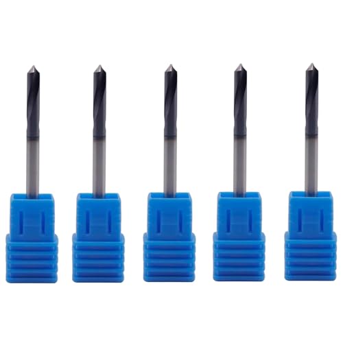 5Pcs 1/8" 2 Flute 90 Degree Solid Carbide Spot Drill - AlTiN Coated - size: 1/8 in