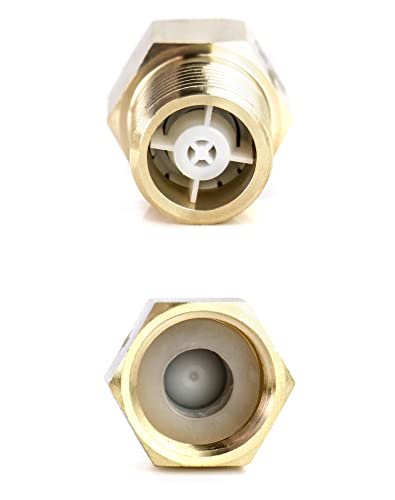 QWORK 2Pcs Brass One-way Check Valve, 1/2" Female to 1/2" Male Thread of Backflow Preventer - color: Female to Male, size: 1/2 inch - 2 pcs