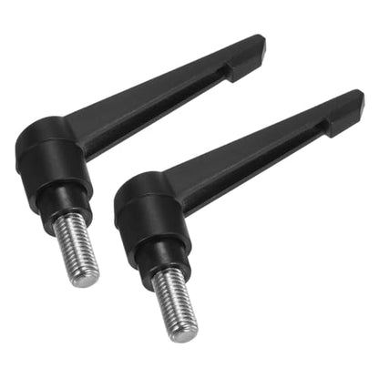 uxcell 2pcs Clamping Lever Handles, M10 x 20mm 304 Stainless Steel Threaded Male Stud, Adjustable Handles Locking Quick Release Ratchet Push Button Bolt Knobs, Black - size: M10 x 20mm