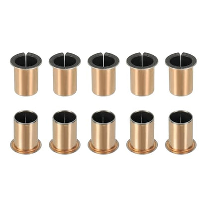 uxcell 10Pcs Flanged Sleeve Bearing 15mm Bore x 17mm OD x 25mm Length - size: 15x17x25mm, 23mm Flange Dia x 1.0mm Flange t