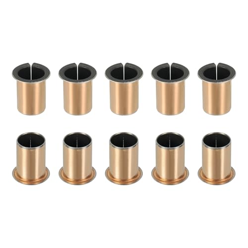 uxcell 10Pcs Flanged Sleeve Bearing 15mm Bore x 17mm OD x 25mm Length - size: 15x17x25mm, 23mm Flange Dia x 1.0mm Flange t