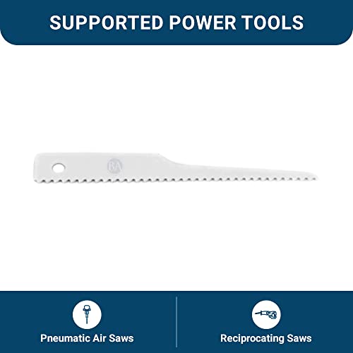 Benchmark Abrasives 3-1/2" Bi-Metal Reciprocating Air Saw Blades Set for Fast & Accurate Cutting of Wood, Metal, PVC, Plastic, Rubber (10TPI) - 5 Pack - style: 10 TPI