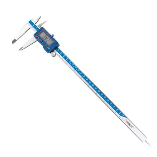Dasqua 12”/300mm Digital Caliper, Stainless Steel Precision Measuring Tool with Advanced Dual Chip, Large LCD, Resolution 0.0005”/0.01mm, Accuracy ±0.0012”/0.03mm - size: 0-12"