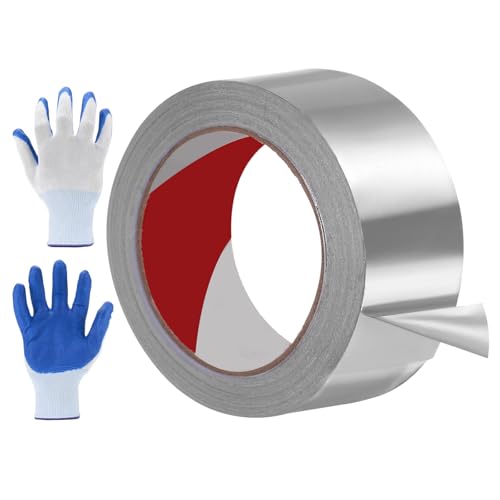 MECCANIXITY Alum um Foil Tape, 33 Ftx2.4 x2.4mil Heavy Duty HVAC Tape - size: 33 ftx2.4inx2.4mil