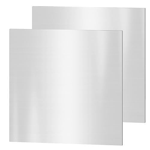 2PACK 304 Stainless Steel Sheets, 6" x 6" x 0.04" Inch (19 Gauge) Stainless Steel Plates 1MM Thick Stainless Steel Shim Plates Metal Sheets for Kitchen DIY Craft Making - size: 6 x 6 inch (2PCS)