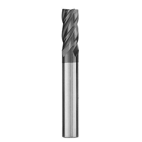 joleully 1/2" Carbide Square End Mill, HRC 45 Deg Single End 4 Flute AlTiN Coating Mill Bits - size: 1/2 in