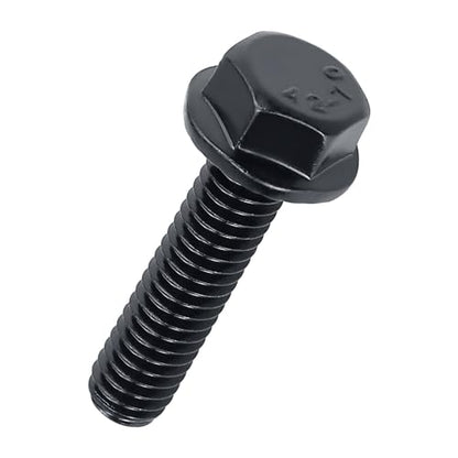 3/8-16 x 1-1/4" Flanged Hex Bolts (10 pcs), 18-8 (304) Stainless Steel, External Hex Drive, Hexagon Head Bolts Screws with Flange Washer, Fayeploo - color: Black, size: 3/8-16 x 1-1/4