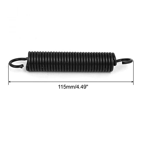 uxcell Extension Spring - 2.5mm Wire Dia, 18mm OD, 115mm Free Length Spring Steel Small Dual Hook Tension Spring - size: 115mm