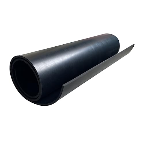 Solid Rubber Sheet Roll 1/8 (.125)" Thick X 12" Wide X 24" Long - size: 12"X24"X1/8, style: No Adhesive