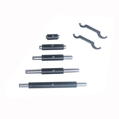 6PCS Outside Micrometer, 6” Micrometer Set, High Precision 0.0001” 0-1"/1-2"/2-3"/3-4"/4-5"/5-6" Machinist Tools, Micrometer Set, with Calibration Standard, Wrench