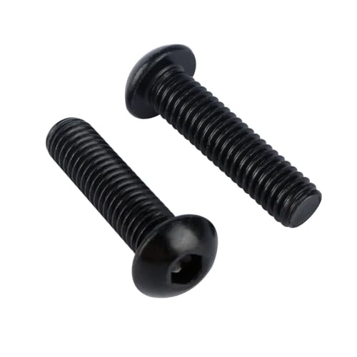 3/8-16 x 1/2" Button Head Screws Socket Cap Bolts 304 Stainless Steel 18-8, Allen Hex Drive, UNC Fully Machine Thread, 10Pcs Black - color: Black, size: 3/8-16 x 1/2" (10PCS)