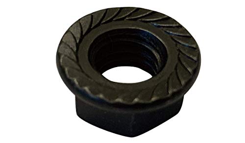 Small Parts 14NRBZ 1/4"-20 Serrated Flange Hex Lock Nuts Case Hardened HR15N 78/90 Black Zinc and Bake (Pack of 50)