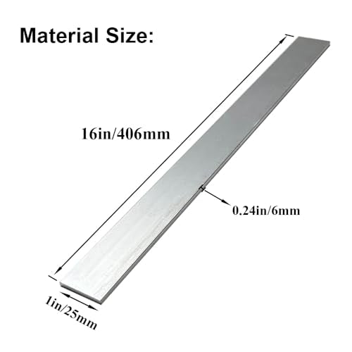 2 Pcs 1/4" X 1" Square Aluminum Flat BAR 16" Long .6061 Aluminium, 6mm X 25mm X 406mm Aluminum Flat Plate, T6511 Solid New Mill Stock - size: 1/4"X 1"X16", style: 16inches
