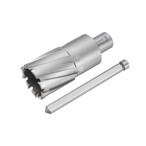 HARFINGTON Annular Cutter 1-9/16" Dia 2-3/8" Depth 3/4" Shank TCT Cutting Drill Bits with Pin for Magnetic Drill Press - size: 1-9/16" x 2-3/8"