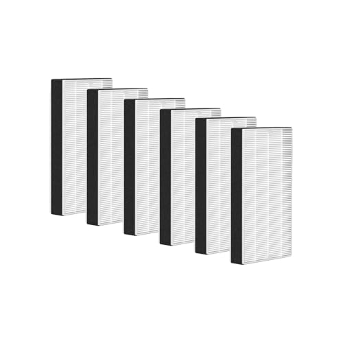 Nispira F1 C01 T02 HEPA Replacement Filter for 3M Filtrete Room Air Purifier FAP-C01-F1, FAP-T02-F1, FAP-C01BA-G1, FAP-T02WA-G1, FAP-ST02W, FAP-ST02N. 12 in. x 6.75 in. Part FAPF-F1-A. 6 Pack