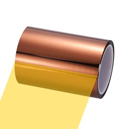 uxcell Heat Tape, 150mm x 33m (108ft) Polyimide Heat Transfer Sublimation Tape No Residue High-Temperature Resistant Tapes for Heat Press Soldering Circuit Board, Brown - size: 150mm x 33m (108ft)