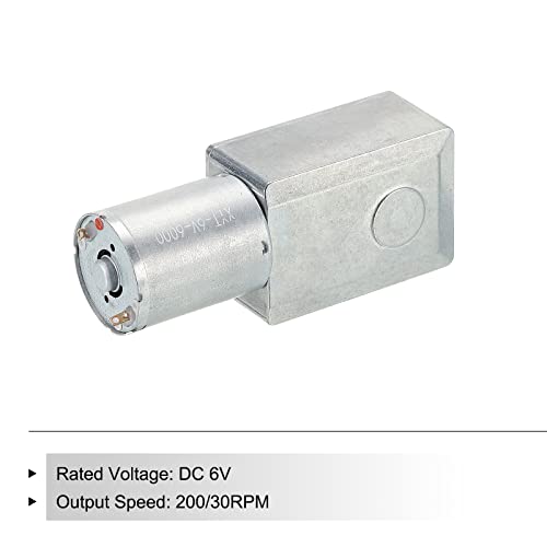 MECCANIXITY DC 6V 30RPM Turbo Worm Geared Motor 6mm D Shaft High Torque Gear Box Reduction Electric Motor - size: 30RPM, style: DC 6V