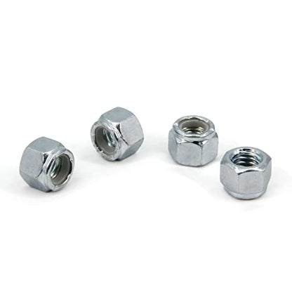 3/8"-16 Nylon Insert Hex Lock Nuts,Carbon Steel White Zinc Plated, Hex Lock Nut Silver Self-Locking Nylock Locknuts,50pcs/Pack (3/8"-16-50pcs) - size: 3/8"-16-50pcs