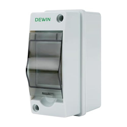 DEWIN 2 Way DIN Rail Box IP65 Distribution Protection Box - size: 2 module