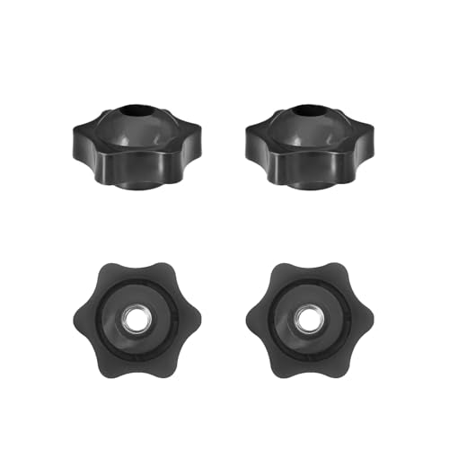 4 Pcs Star Knobs, 1/4-20 Knob Through Hole Hand Tighten (1/4''-20) - size: 1/4''-20