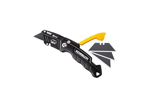 Komelon Folding Utility Knife, Includes 4 Blades