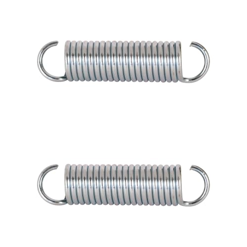 Prime-Line SP 9620 Extension Spring, Spring Steel Construction, Nickel-Plated Finish, 0.105 GA x 3/4 In. x 3-1/8 In., Single Loop Open, (2 Pack) - size: 3/4 in. x 3-1/8 in.