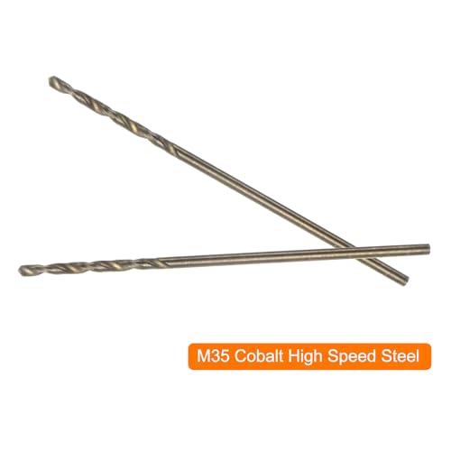 HARFINGTON 10pcs Cobalt Jobber Drill Bits 1mm / 0.039" M35 High Speed Steel HSS Twist Drilling Bit Tool for Stainless Steel Copper Wood Plastic and Other Hard Materials - size: 1mm