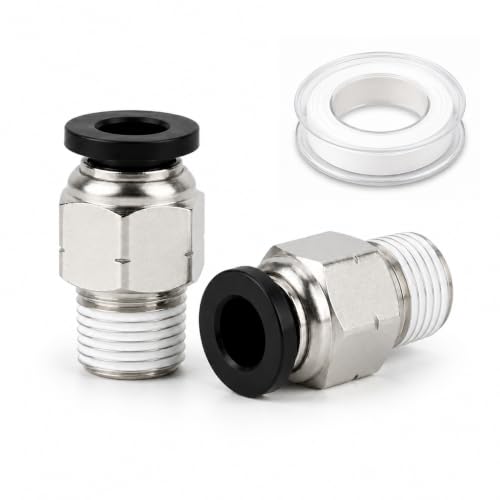 Unykora 1/8" OD x 1/8" NPT Pneumatic Push to Connect Fittings, 20-Pack - size: 1/8"OD x 1/8" NPT