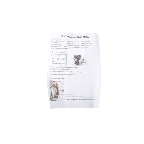 6.4 HP Electric Air Compressor Motor, 3450 RPM, Single Phase, 240V - size: 6.4 HP