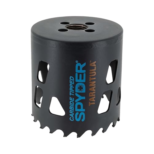 Spyder 2-9/16-inch Tarantula Carbide Tipped Hole Saw for Metal and Wood, Compatible with Rapid Core Eject Arbor System - size: 2-9/16 inch