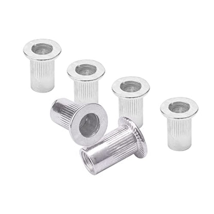 M4 4 mm Flat Head Aluminum Rivet Nut Blind Insert Nut Pack of 100 - size: M4