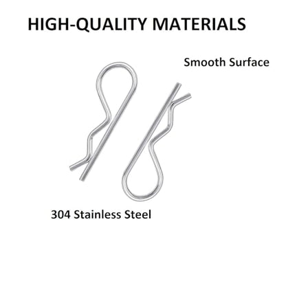 10Pcs Cotter Pins, Heavy Duty Hitch Pins Clip R Clips Cotter Pins, Stainless Steel Spring Retaining Wire Hair Pins， Large for Trailer Tractors Mower Carts Truck Pin Clip M3X65mm - size: M3X65mm-10pcs