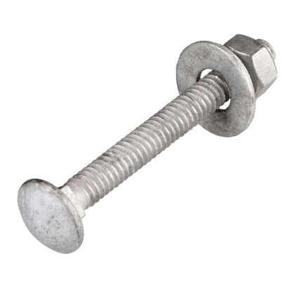 3/8" x 2-1/2" Hot Dip Galvanized Grade 307A Carriage Bolt Kit, 50 Pack, Comes with 3/8" USS Flat Washers & 3/8"-16 Hex Nuts, Heavy Duty Exterior Construction Use - size: 3/8"x2-1/2"