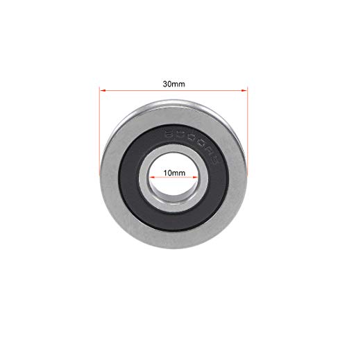 uxcell V6000-2RS V-Groove Ball Bearing 10x30x8mm Sealed Guide Pulley Wheel Bearings