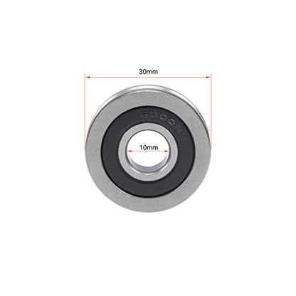 uxcell V6000-2RS V-Groove Ball Bearing 10x30x8mm Sealed Guide Pulley Wheel Bearings