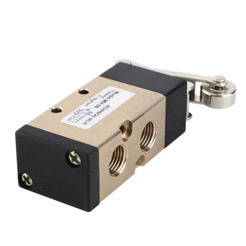 2 Position 5 Way Pneumatic Hand Pull Valve 1/4" PT Port Aluminum Alloy Roller Type Air Control Valve for Pneumatic Systems
