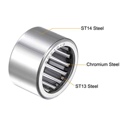uxcell SCE1210 Needle Roller Bearings, Drawn Cup Open End, 3/4-inch Bore 1-inch OD 5/8-inch Width 12800N Static Load 17500N Dynamic Load 5pcs - size: 3/4x1x5/8"